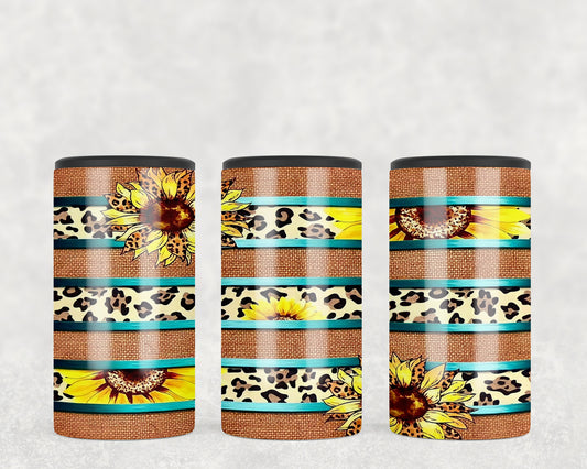 Western Burlap Sunflowers 5-in-1 Can Hugger Tumbler - 1318