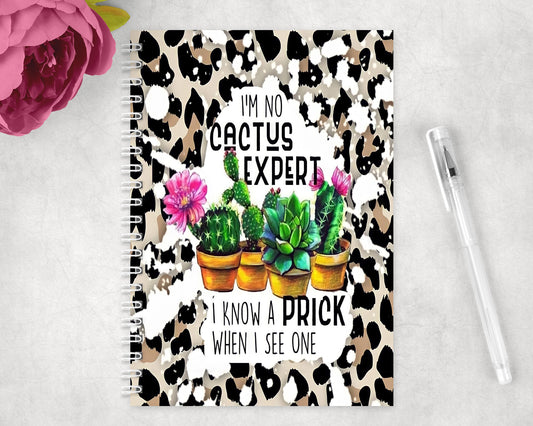 Funny Cactus Expert Spiral Lined A5 Journal - 1320