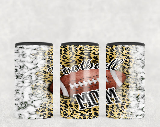 Leopard Print Football Mom 5-in-1 Can Hugger Tumbler - 1321