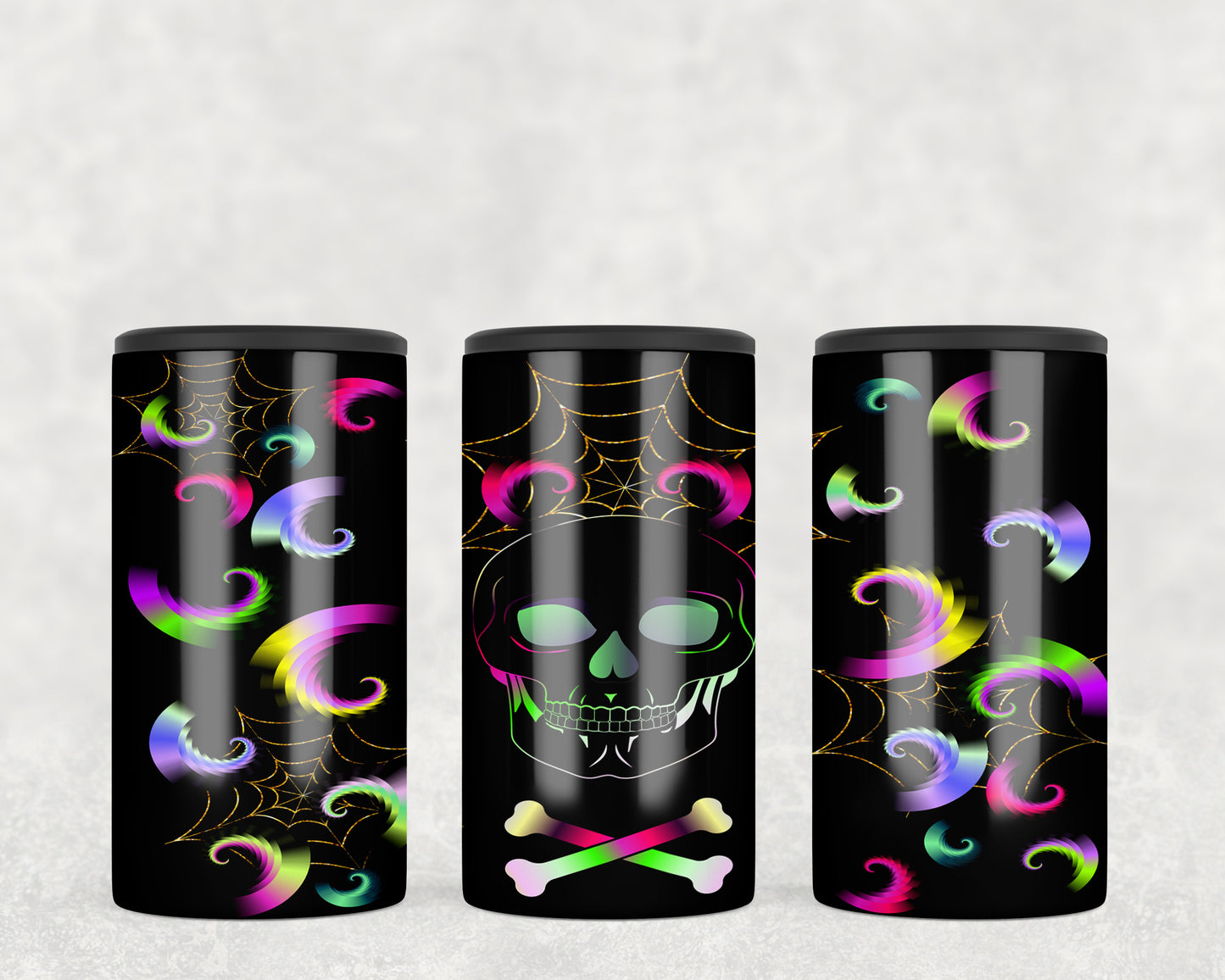 Halloween Neon Skull 5-in-1 Can Hugger Tumbler - 1324