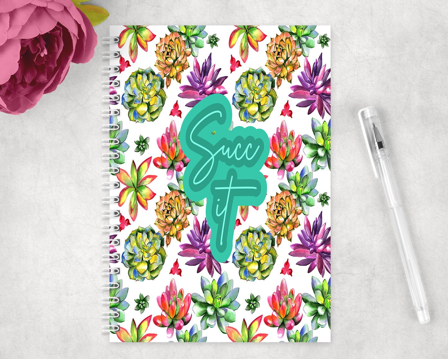 Funny Succulents  Spiral Lined A5 Journal - 1325