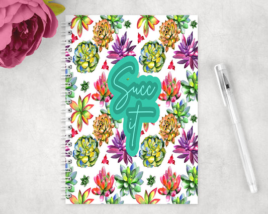 Funny Succulents  Spiral Lined A5 Journal - 1325