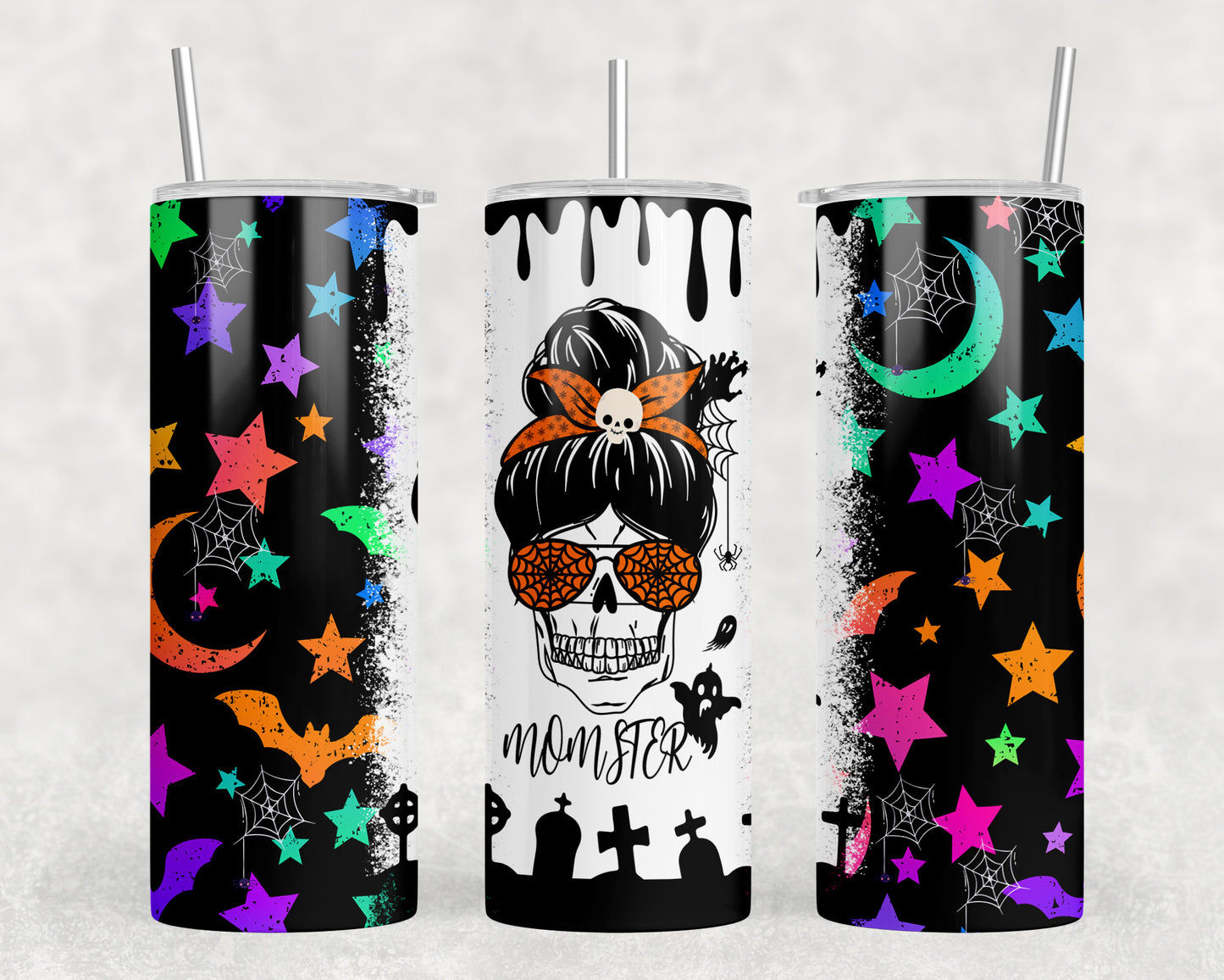 Halloween Neon Momster 20oz Skinny Tumbler - 1326