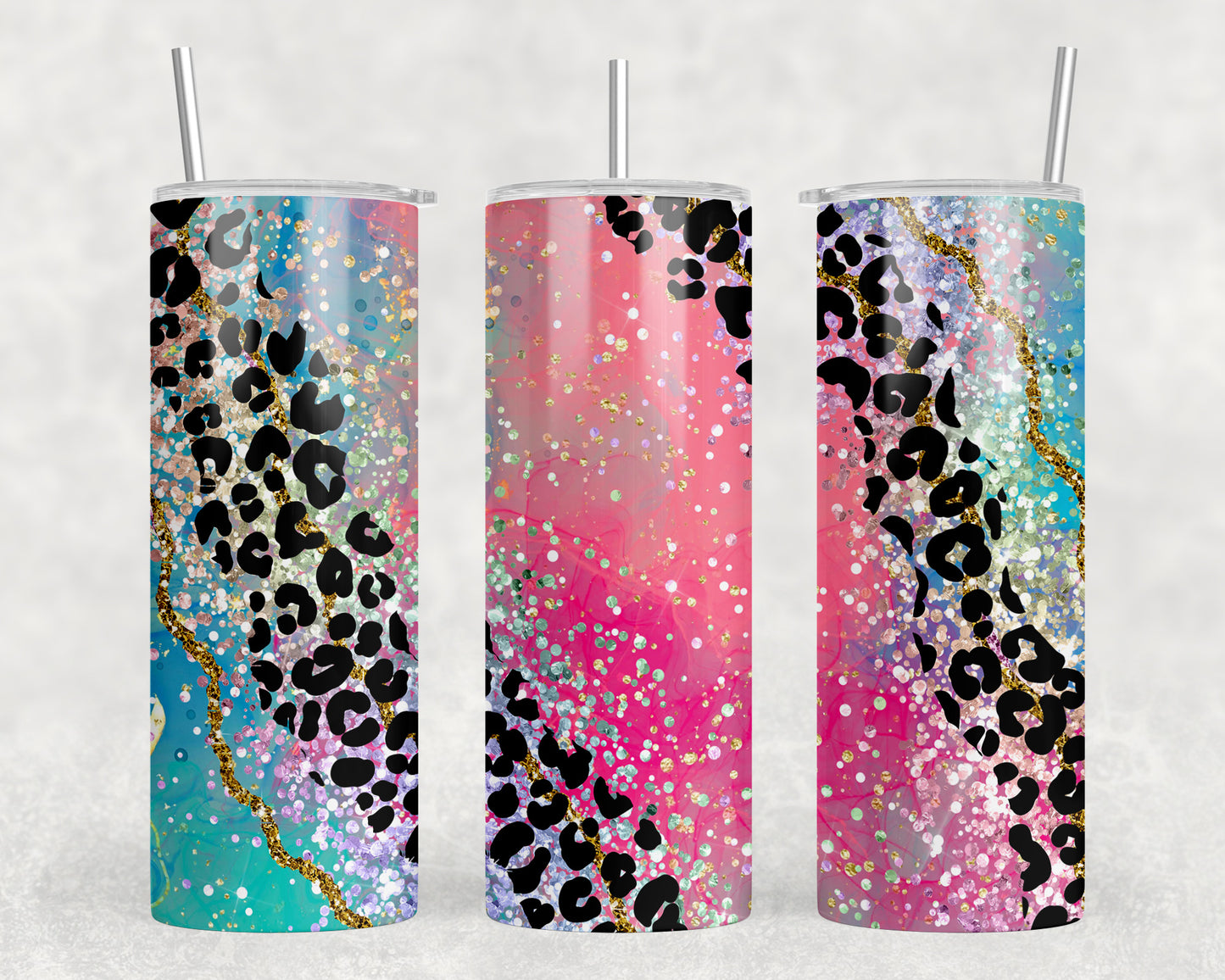 Leopard Print Milky Way 20oz Skinny Tumbler - 1331