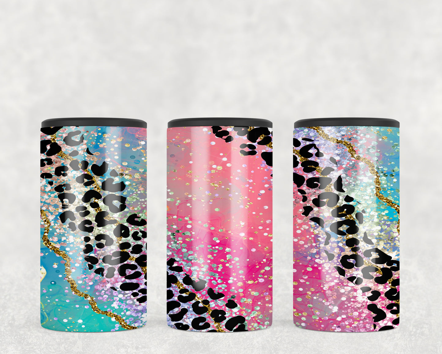 Leopard Print Milky Way 5-in-1 Can Hugger Tumbler - 1331