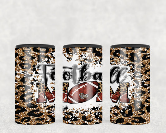 Leopard Print Football Mom 5-in-1 Can Hugger Tumbler - 1333