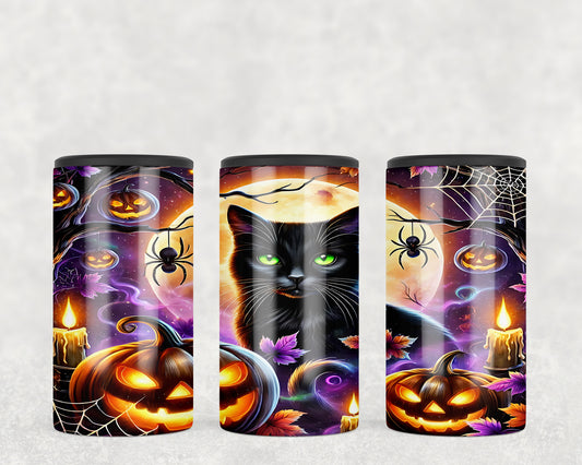 Black Cat Halloween 5-in-1 Can Hugger Tumbler - 133