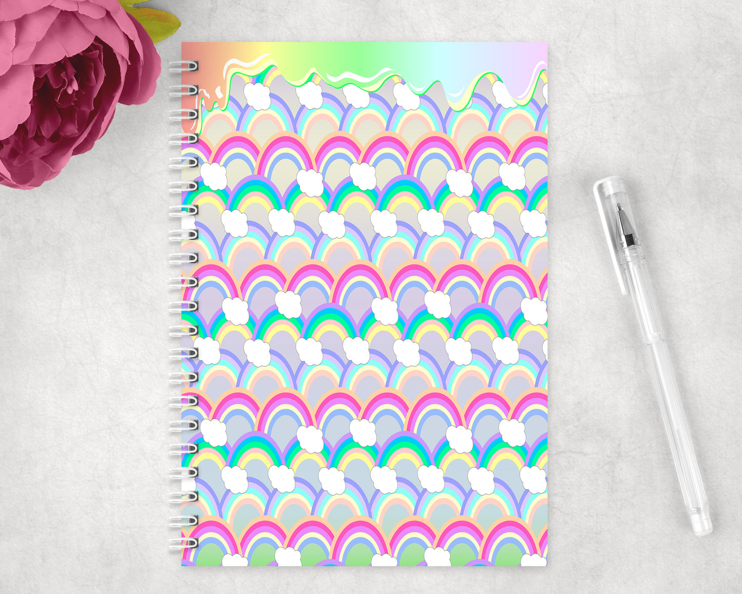 Rainbows Spiral Lined A5 Journal - 1347