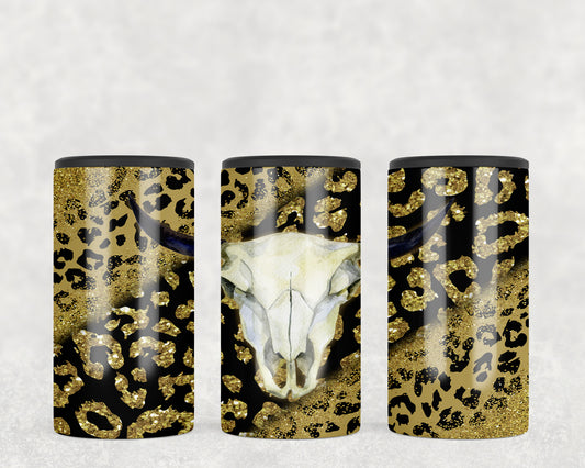 Leopard Print Skull 5-in-1 Can Hugger Tumbler - 1349