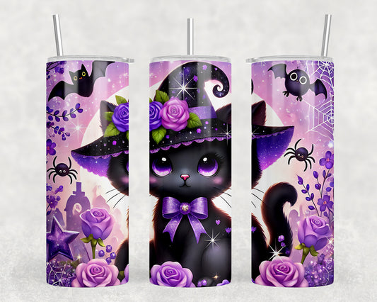 Black Cat Halloween 20oz Skinny Tumbler - 134