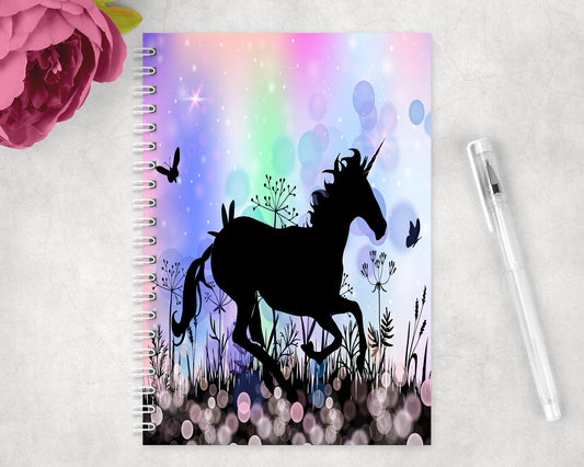 Unicorn Spiral Lined A5 Journal - 1357