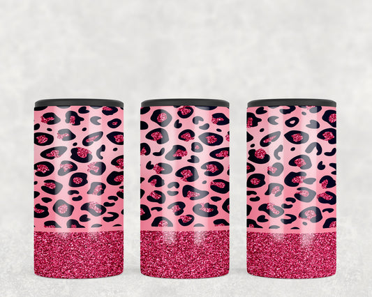 Pink Leopard Print 5-in-1 Can Hugger Tumbler - 1358