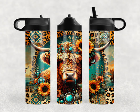 Highland Cow Water Bottle - 135