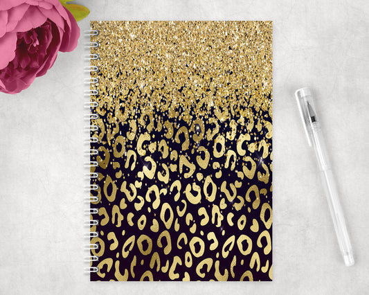 Leopard Print Spiral Lined A5 Journal - 1366