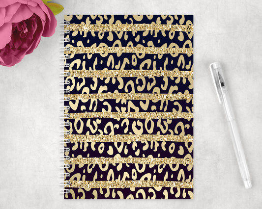 Leopard Print Spiral Lined A5 Journal - 1367