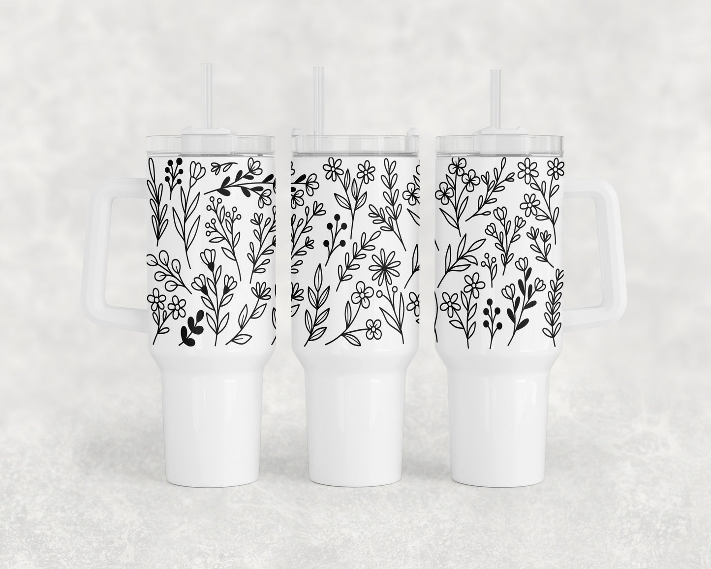 Flowers 40oz Tumbler - 1373