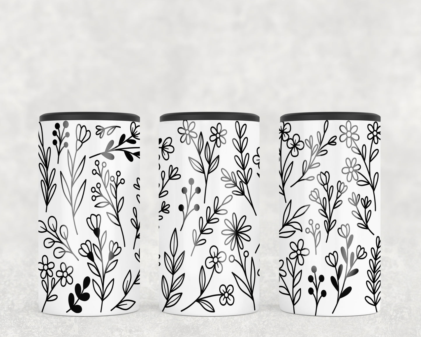 Flowers 5-in-1 Can Hugger Tumbler - 1373