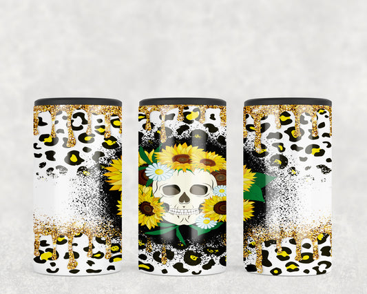 Sunflower Skull 5-in-1 Can Hugger Tumbler - 1374