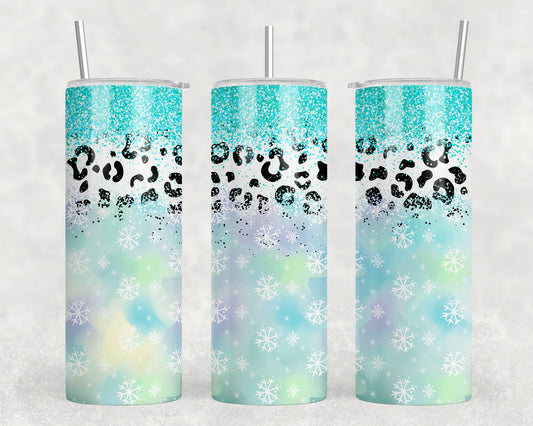 Snowflakes Winter Christmas 20oz Skinny Tumbler - 1375