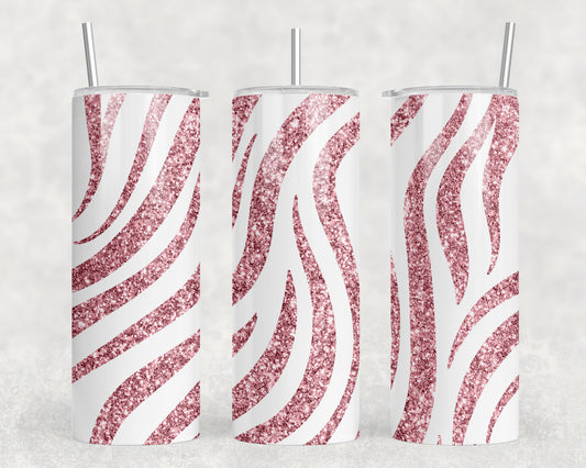 Pink Zebra Print 20oz Skinny Tumbler - 1376