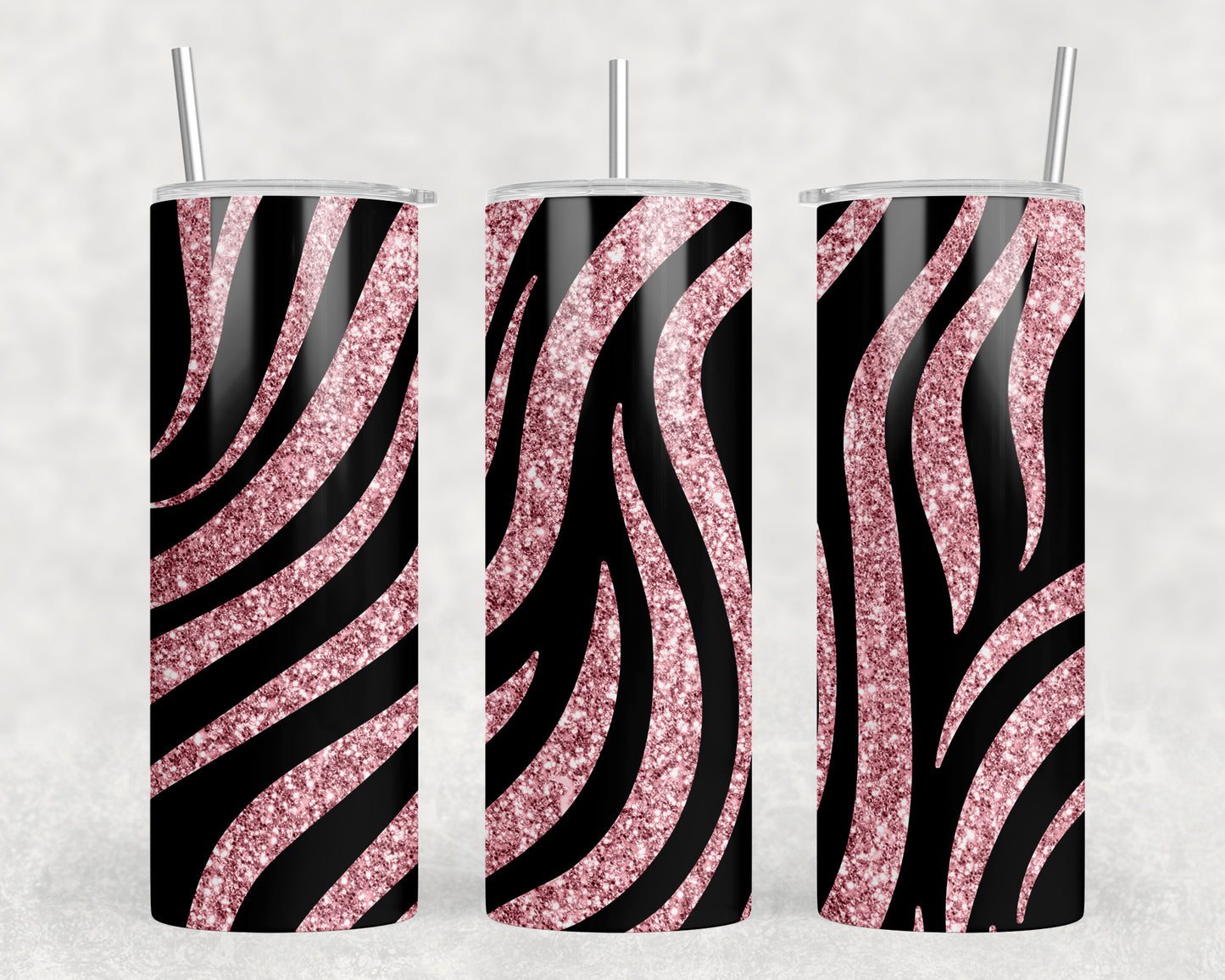 Pink Zebra Print 20oz Skinny Tumbler - 1379