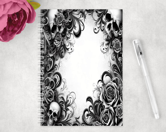 Skulls Spiral Lined A5 Journal - 137