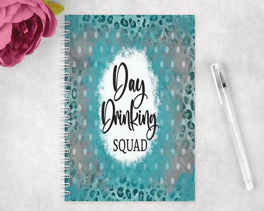 Funny Day Drinking Squad Spiral Lined A5 Journal - 1382