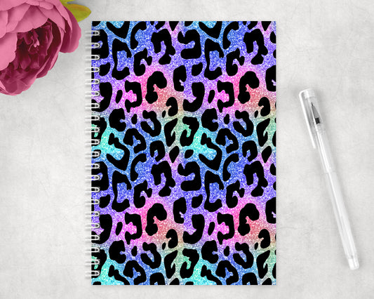 Leopard Print Spiral Lined A5 Journal - 1393