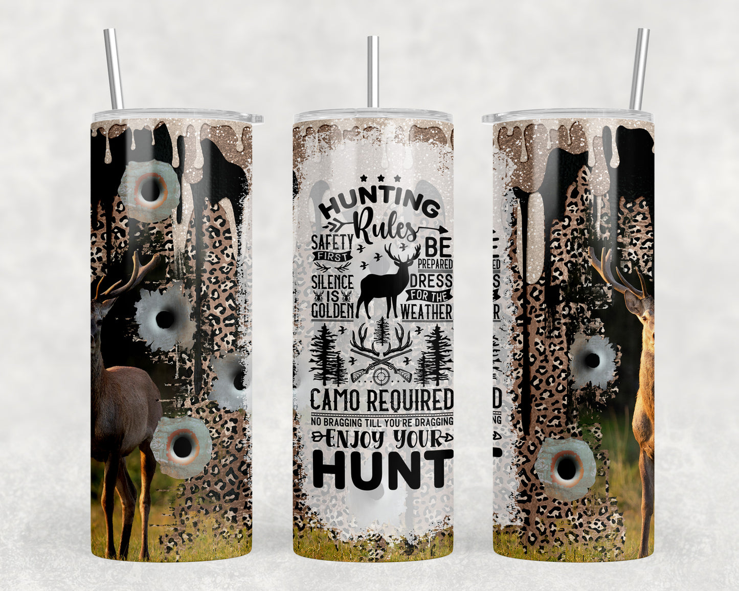 Deer Hunting 20oz Skinny Tumbler - 1395