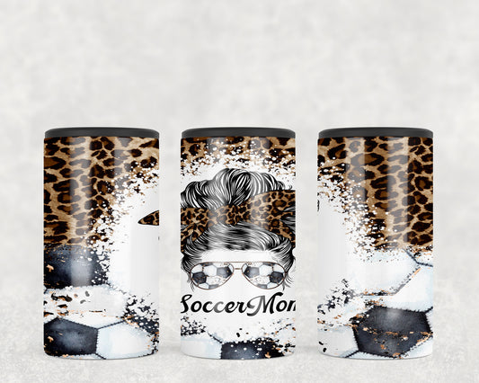 Leopard Print Soccer Mom 5-in-1 Can Hugger Tumbler - 1396