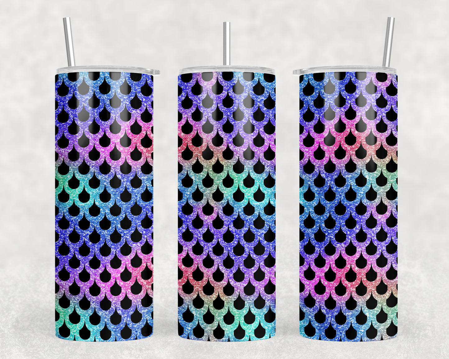 Mermaid Scales 20oz Skinny Tumbler - 1397