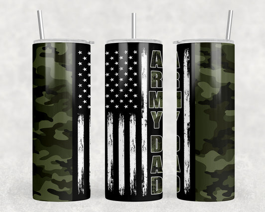 Army Dad 20oz Skinny Tumbler - 1407