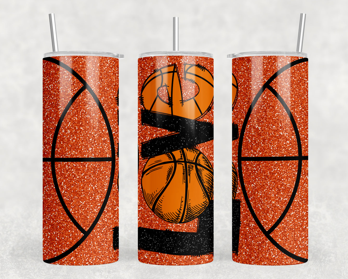 Basketball 20oz Skinny Tumbler - 1413