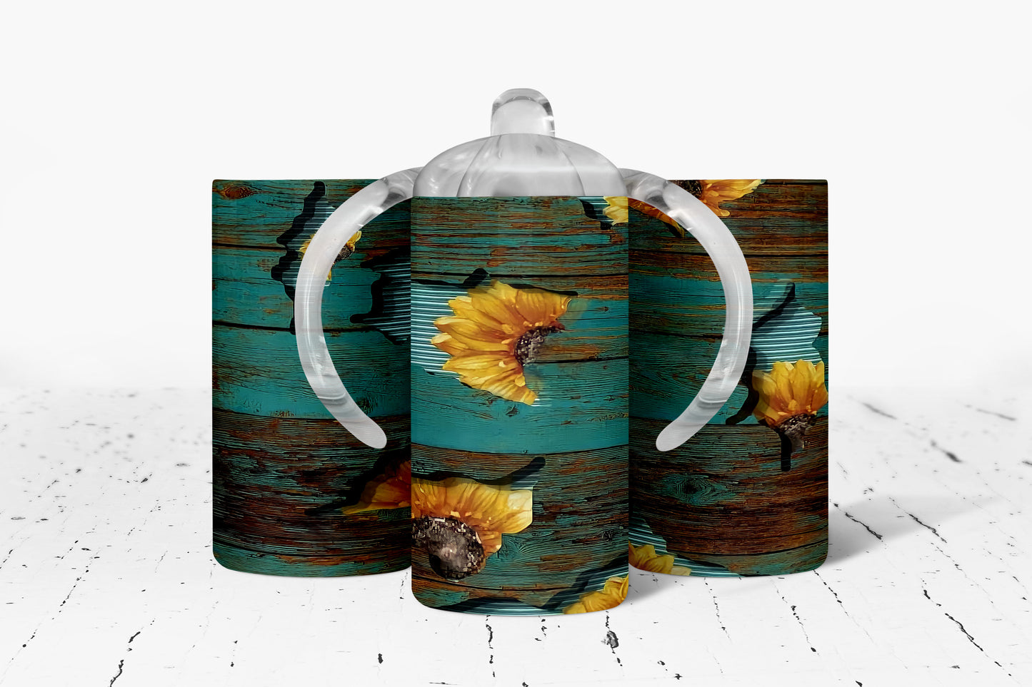 Rustic Sunflowers Kids Dual Lid Sippy Cup Tumbler - 1418