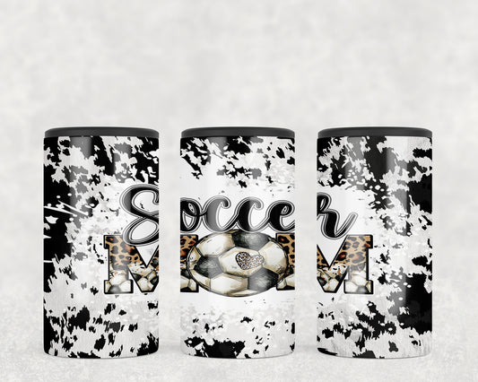 Printed Cowhide Soccer Mom  5-in-1 Can Hugger Tumbler - 1420