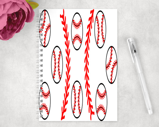 Baseball Spiral Lined A5 Journal - 1422