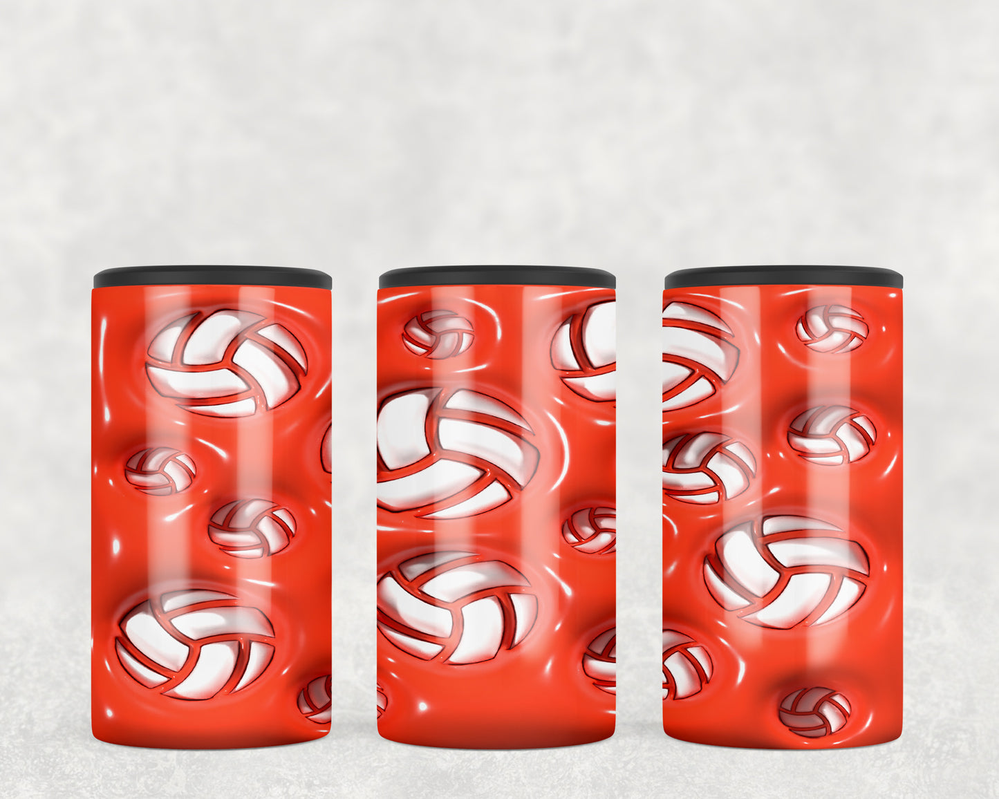 Red Inflated Volleyball 5-in-1 Can Hugger Tumbler - 1425