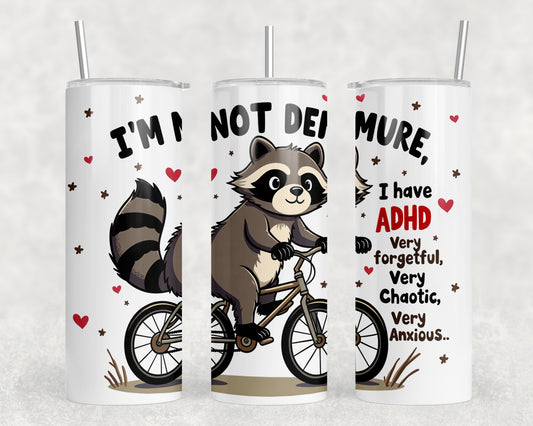 Demure Raccoon 20oz Skinny Tumbler - 142