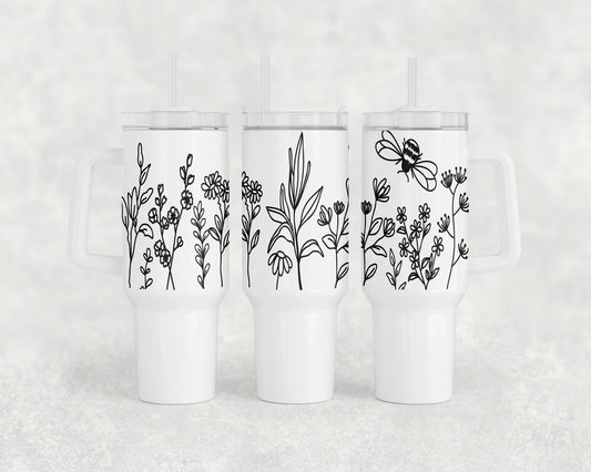 Flowers 40oz Tumbler - 1437