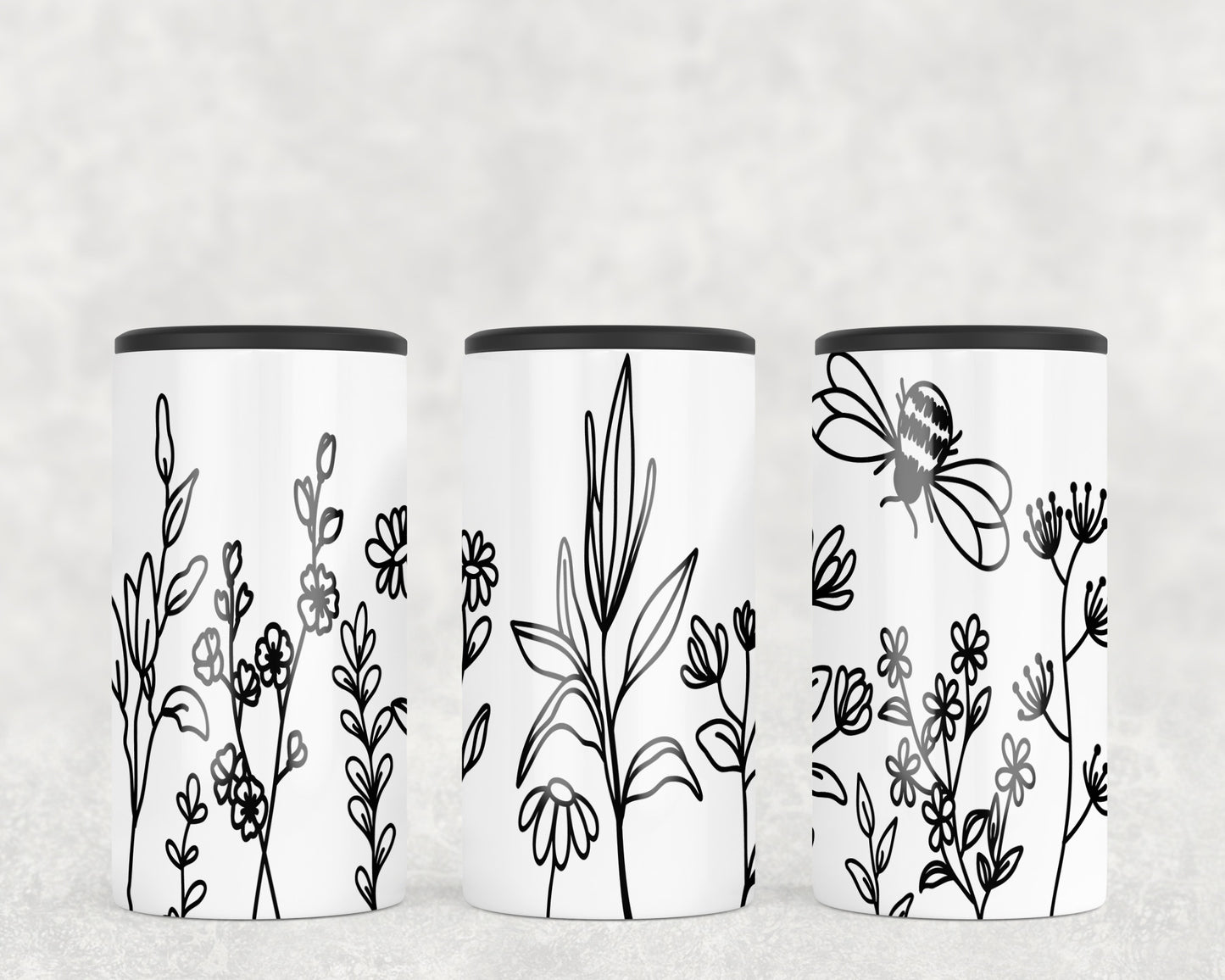 Flowers 5-in-1 Can Hugger Tumbler - 1437