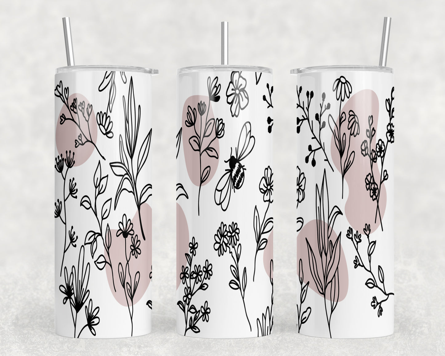 Flowers 20oz Skinny Tumbler - 1439