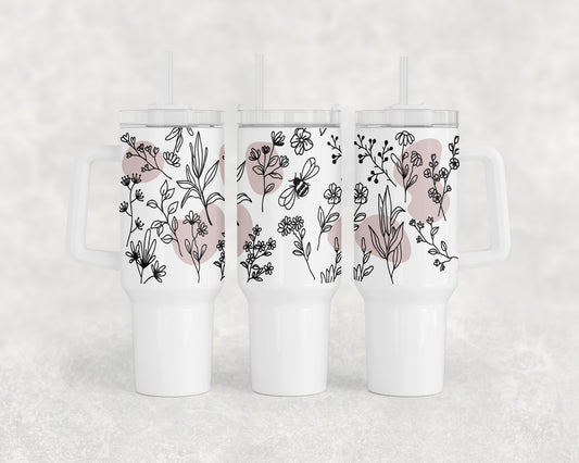 Flowers 40oz Tumbler - 1439