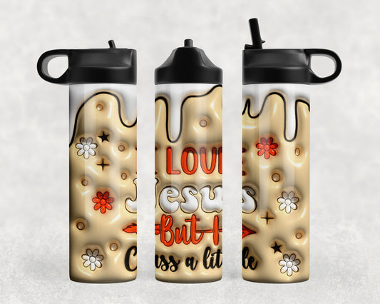 Funny I Love Jesus  Water Bottle - 143