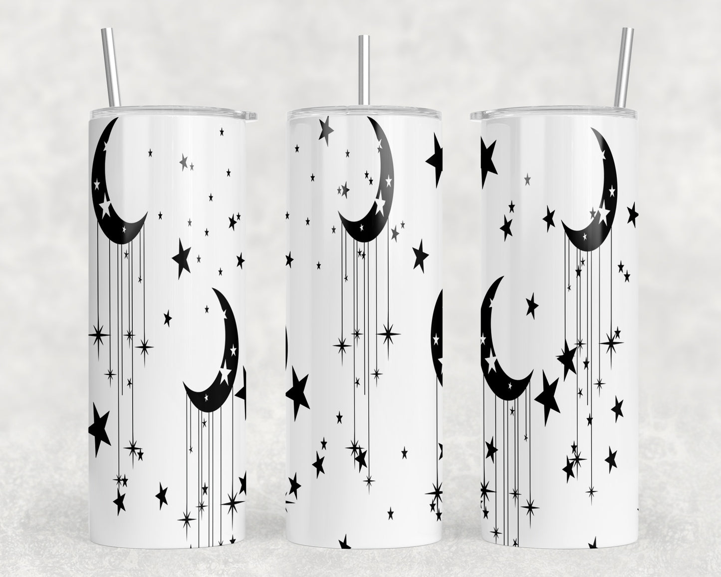 Moon and Stars 20oz Skinny Tumbler - 1444