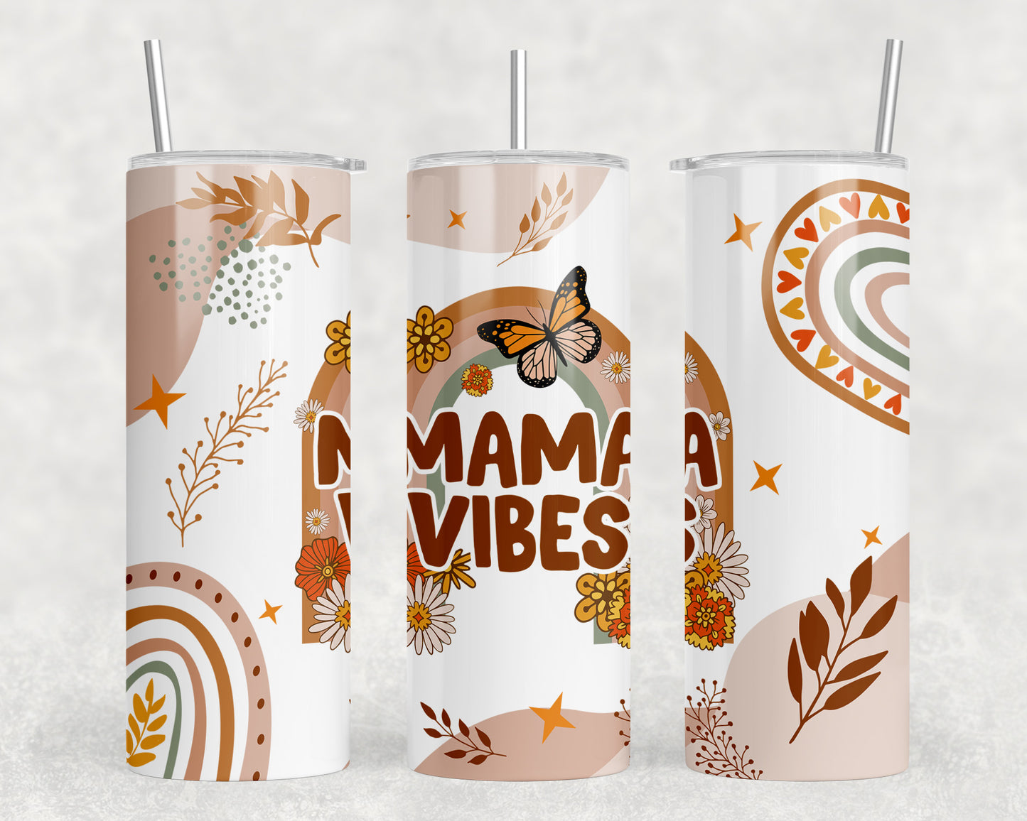 Boho Mama Vibes 20oz Skinny Tumbler - 1445