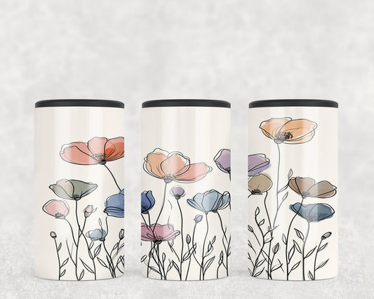 Line Art Flowers 5-in-1 Can Hugger Tumbler - 144