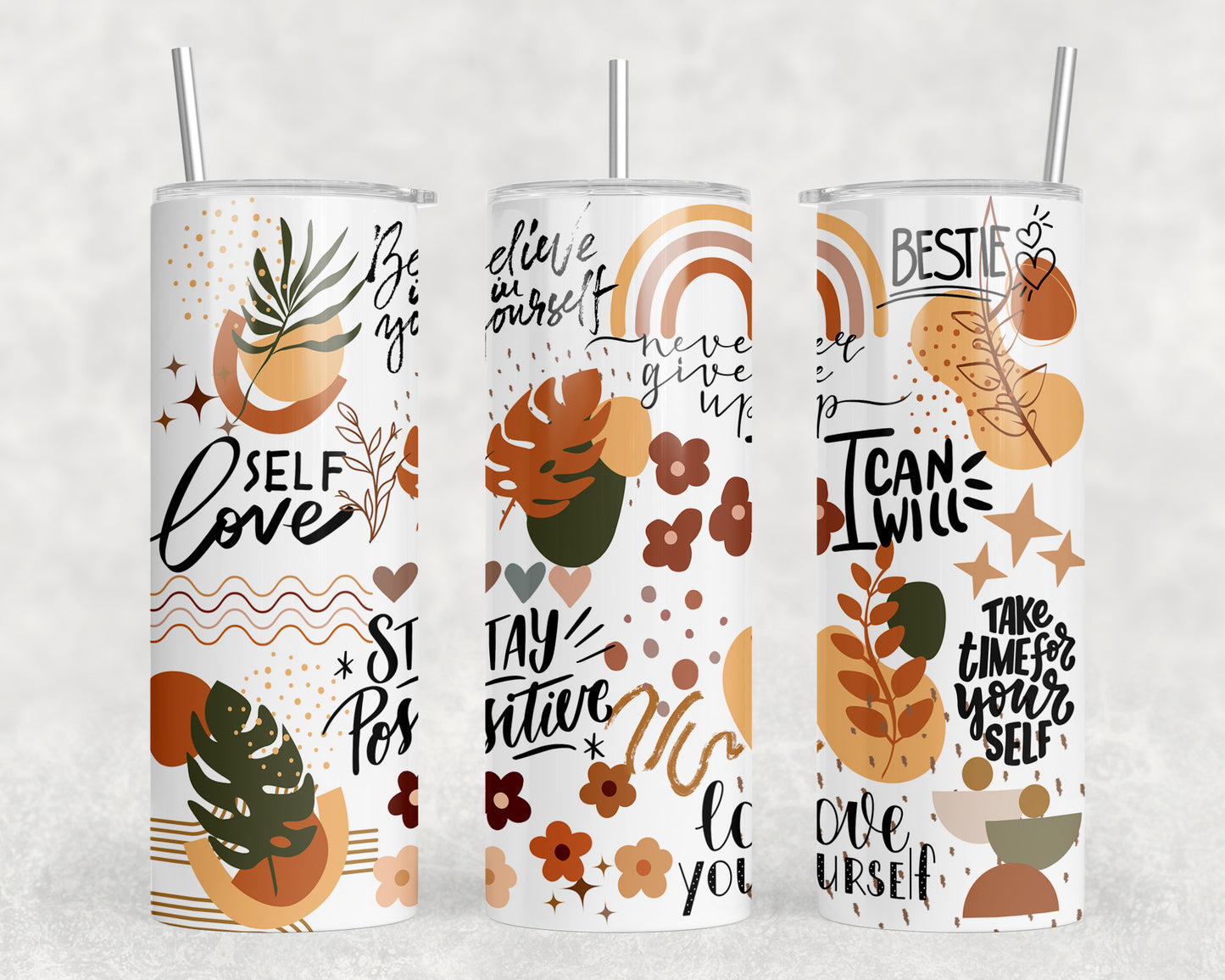 Positive Affirmations 20oz Skinny Tumbler - 1478