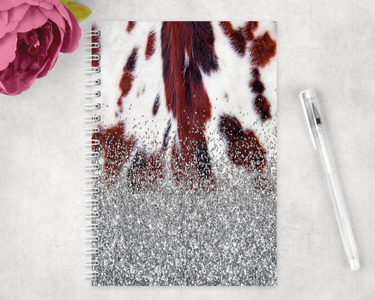 Printed Cowhide Spiral Lined A5 Journal - 1480