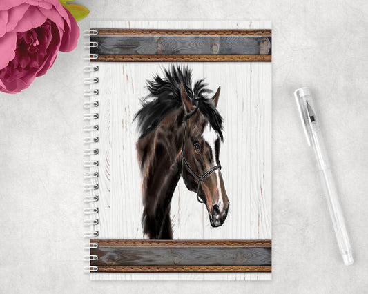 Horse Spiral Lined A5 Journal - 1481