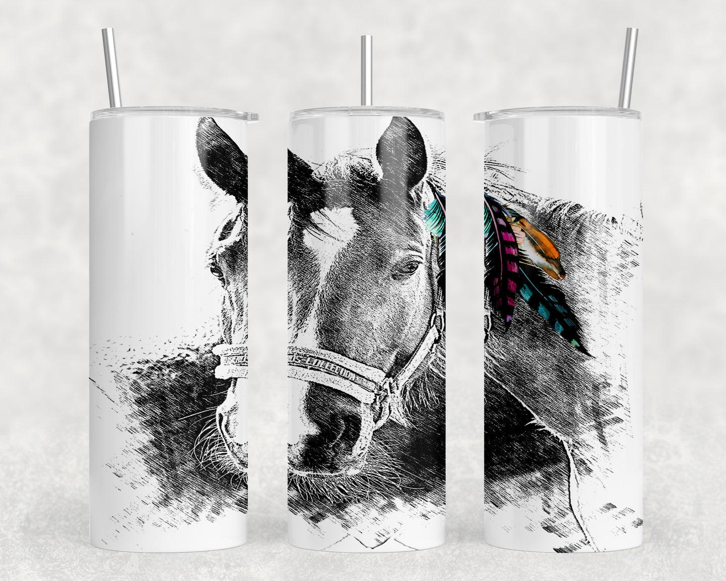 Horse 20oz Skinny Tumbler - 1483